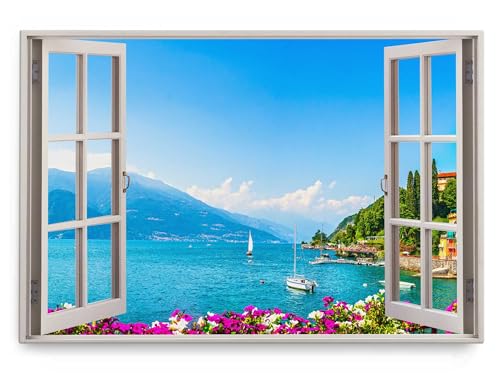 Paul Sinus Wandbild 120x80cm Fensterbild Alpensee Berge See Natur Blau Segelboote Paul Sinus Wandbild 120x80cm Fensterbild Alpensee Berge See Natur Blau Segelboote von Paul Sinus
