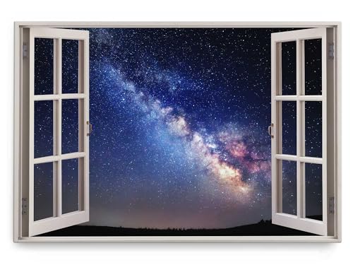 Paul Sinus Wandbild 120x80cm Fensterbild Milchstraße Astrofotografie Galaxie Sternenhimmel von Paul Sinus