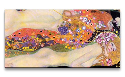Paul Sinus Remaster 120x60cm Gustav Klimt's Water Serpents II Vintage Kult Farbenfroh Zeitlos von Paul Sinus