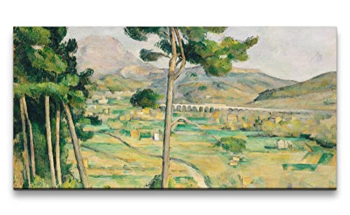Remaster 120x60cm Paul Cézanne weltberühmtes Wandbild Mont Sainte-Victoire Landschaft Natur von Paul Sinus