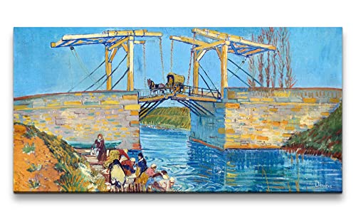 Paul Sinus Remaster 120x60cm Vincent Van Gogh Impressionismus Weltberühmtes Gemälde Brücke Fluss Farbenfroh Zeitlos von Paul Sinus