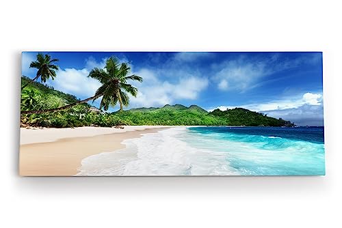 Wandbild 120x50cm Südsee Palmen Meer Strand Sommer Sonnenschein von Paul Sinus
