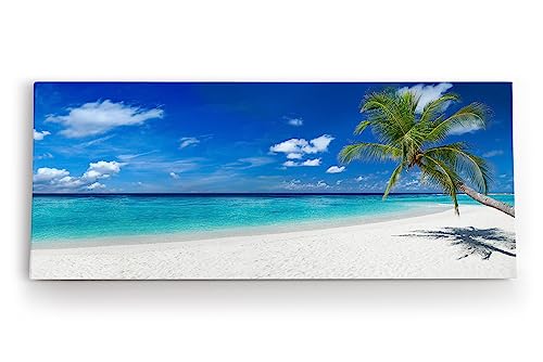 Wandbild 120x50cm Südseeparadies Palmen Strand Sonne Meer Türkis von Paul Sinus