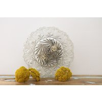 Große Vintage-Decken- Oder Wandleuchte Aus Gepresstem Glas - Mid-Century-Design 1960Er Jahre Ära Limburg Tynell Glasshutte Dlg Gau Lucien von PaulEtGabriel