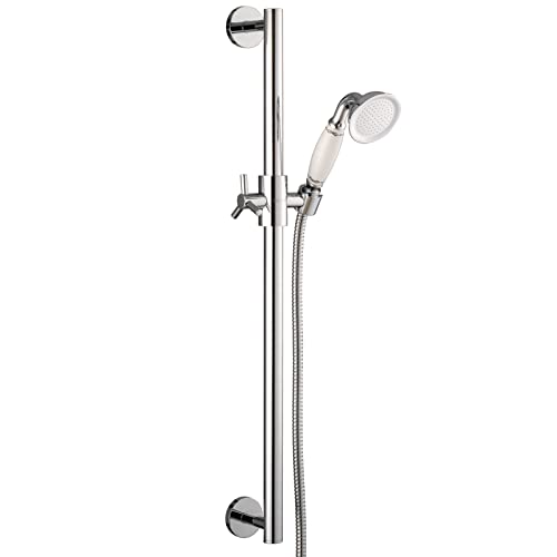 PaulGurkes Aufputz Brausegarnitur mit Handbrause aus Messing Duschstange Nostalgie Retro von PaulGurkes