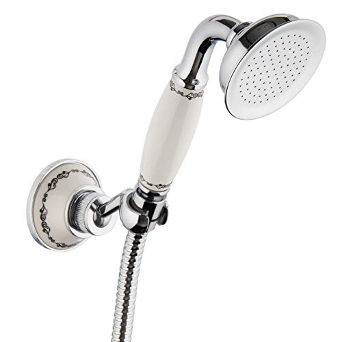 PaulGurkes Nostalgie Brausegarnitur mit Keramik Handbrause Duschkopf mit Halter Keramik Landhausstil Antik Retro Brausekopf PaulGurkes Nostalgie Brausegarnitur mit Keramik Handbrause Duschkopf mit Halter Keramik Landhausstil Antik Retro Brausekopf von PaulGurkes