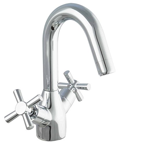 PaulGurkes Design Wasserhahn Zweigriffmischer Kreuzgriff Badarmatur Hahn von PaulGurkes