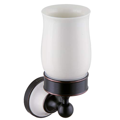 PaulGurkes Nostalgie Retro Zahnputzbecher schwarz Keramikbecher Keramik Bad Accessoires Landhausstil Badaccessoires Set von PaulGurkes