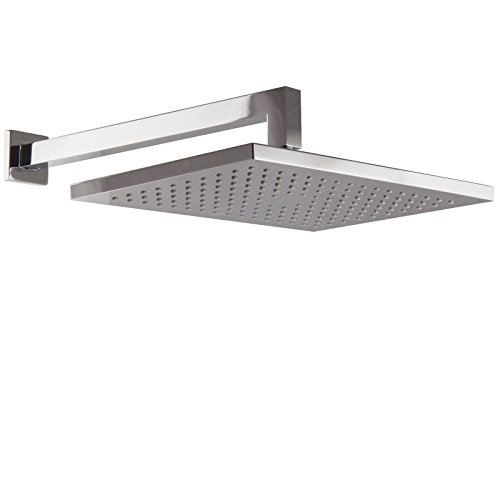 PaulGurkes Regenbrause mit Wandarm eckig Duschkopf Kunststoff rechteckig Chrom Zulaufarm aus massivem Messing hochwertig verchromt PaulGurkes Regenbrause mit Wandarm eckig Duschkopf Kunststoff rechteckig Chrom Zulaufarm aus massivem Messing hochwertig verchromt von PaulGurkes