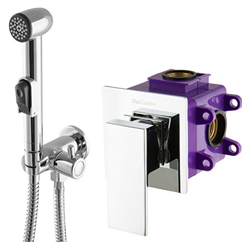 PaulGurkes Unterputz Bidet Set Brause mit Armatur eckig von PaulGurkes