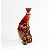 Gerippte Manzanita Burl Wabi-Sabi-stil Gebogene Trockene Vase - Kaum Da | C-Series 13 "H X 6" W 5 "D Arctostaphylos von PaulRussellDesigns