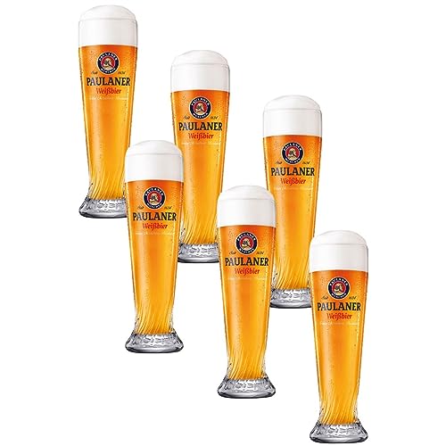 PAULANER BIER GLÄSER SET 6er 0,5 Liter NEU WEIZENBIER von Paulaner