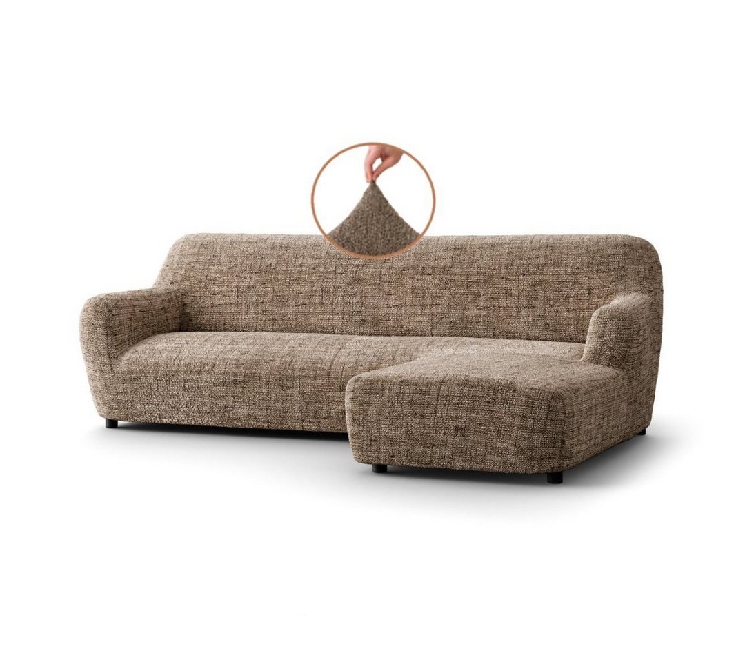 Sofahusse 1-teiliger Sofabezug für L-Form mit Ottomane, italienische Handarbeit, Paulato by GA.I.CO, blickdichter, langlebiger 2-farbiger Mikrofaserstoff von Paulato by GA.I.CO