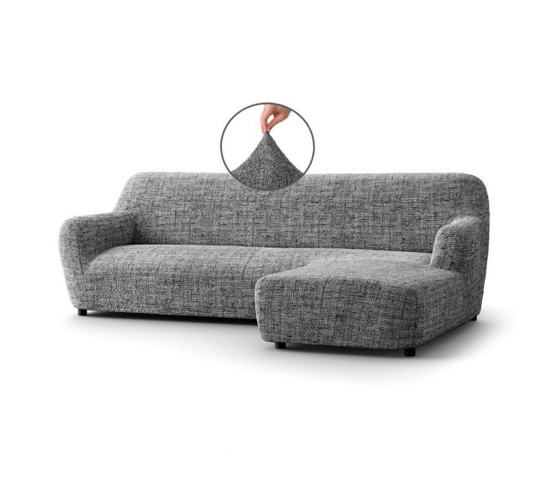 Sofahusse 1-teiliger Sofabezug für L-Form mit Ottomane, italienische Handarbeit, Paulato by GA.I.CO, blickdichter, langlebiger 2-farbiger Mikrofaserstoff von Paulato by GA.I.CO