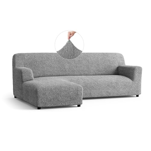 PAULATO - Bezug für Sofas mit linker Halbinsel, Sofabezug Ecksofa L Form Stretch Mikrofaser, kratzfestes und maschinenwaschbares Gewebe, WavyTech-Technologie, Made in Italy - Esche von PAULATO BY GA.I.CO.