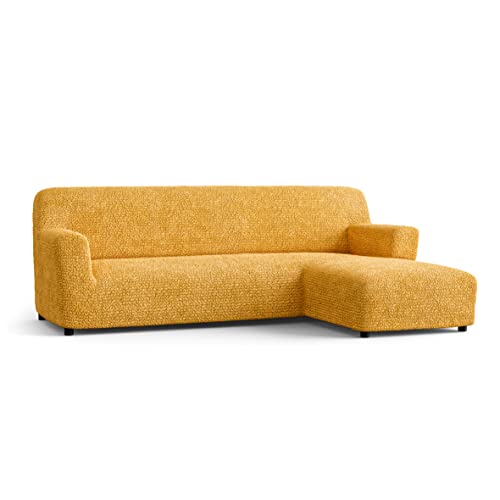 PAULATO - Bezug für Sofas mit rechter Halbinsel, Sofabezug Ecksofa L Form Stretch Mikrofaser, kratzfestes und maschinenwaschbares Gewebe, WavyTech-Technologie, Made in Italy - Senf von PAULATO BY GA.I.CO.