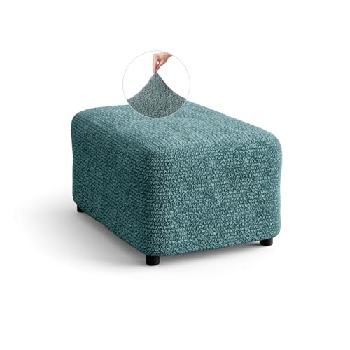 PAULATO - Hockerbezug aus einfarbiger Mikrofaser, bi-elastisches, kratzfestes und maschinenwaschbares Gewebe, patentierte WavyTech-Technologie, Made in Italy - Anis von PAULATO BY GA.I.CO.