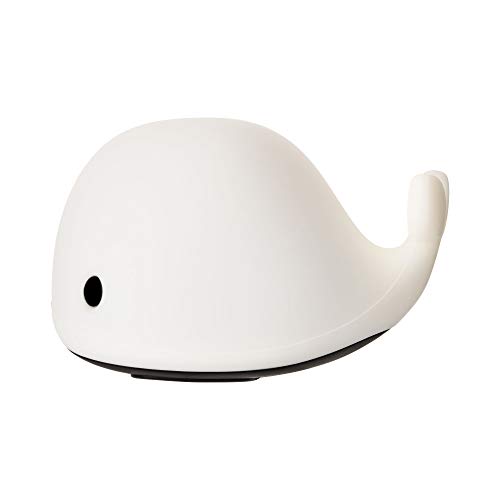 Pauleen 48032 Night Whale Nachtlicht für Kinder mit Akku LED Kinderzimmerlampe mit Farbwechsel aus BPA-freiem Silikon von Pauleen