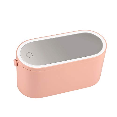 Pauleen 48076 Shine Inner Blush Schminkspiegel mit Licht dimmbar beleuchtete Schminkbox mit LED Beleuchtung Beauty Case Reise Akku/USB Rosa matt von Pauleen