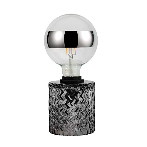 Pauleen 48083 Crystal Smoke Tischleuchte max20W E27 Retrolampe Vintage Rauchglas Tischlampe 230V Glas von Pauleen