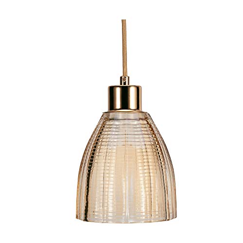 Pauleen 48124 Gleaming Gold Pendelleuchte max25W E27 Pendellampe Kristall-Look Glas/Gold/Messing 230V Glas von Pauleen