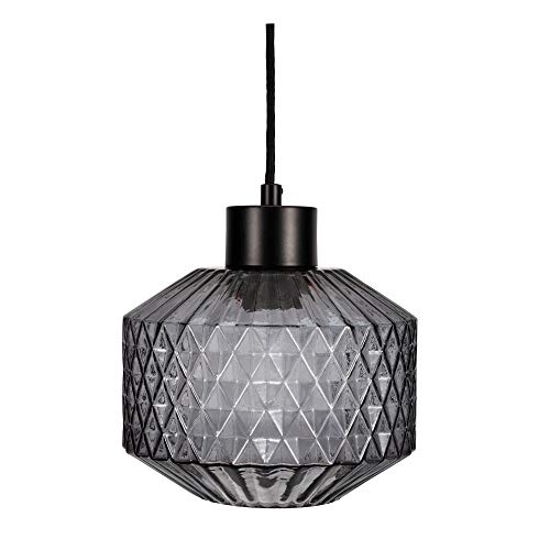 Pauleen 48125 Gleaming Smoke Pendelleuchte max25W E27 Pendellampe Kristall-Look Glas/Rauchglas/Schwarz 230V von Pauleen