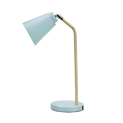 Pauleen 48140 True Charm Tischleuchte aus Metalll Schreibtischlampe mit Gold max40W E27 Hellblau/Gold 230V Metall von Pauleen