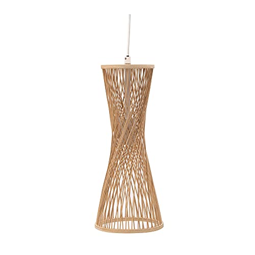 Pauleen 48197 Woody Glow Pendelleuchte max. 20 Watt Beige, Weiß Rattan, Metall E27 von Pauleen