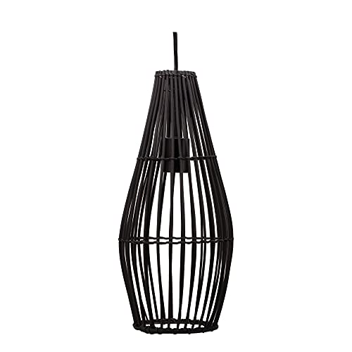 Pauleen 48199 Timber Love Pendelleuchte max. 20 Watt Schwarz Rattan, Metall E27 von Pauleen