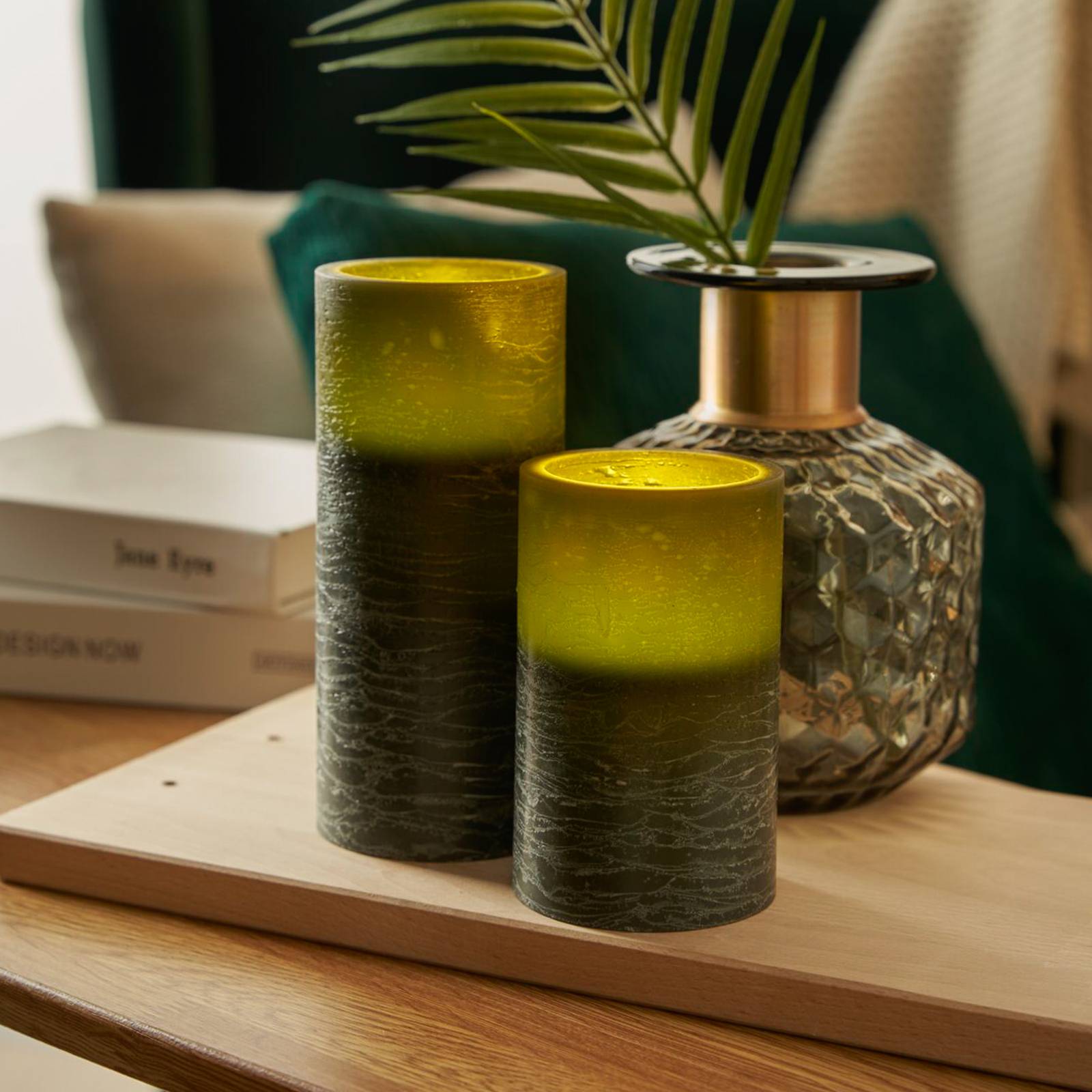Pauleen Cosy Shine Candle Wachskerze, 2er, grün Pauleen Cosy Shine Candle Wachskerze, 2er, grün von Pauleen