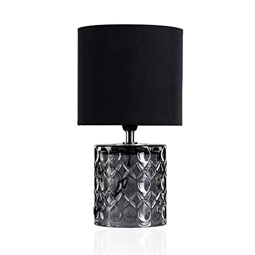 Pauleen 48015 Crystal Glow Tischleuchte max. 20W Tischlampe für E14 Lampen Nachttischlampe Grau Schwarz 230V Metall/Kunststoff ohne Leuchtmittel von Paulmann