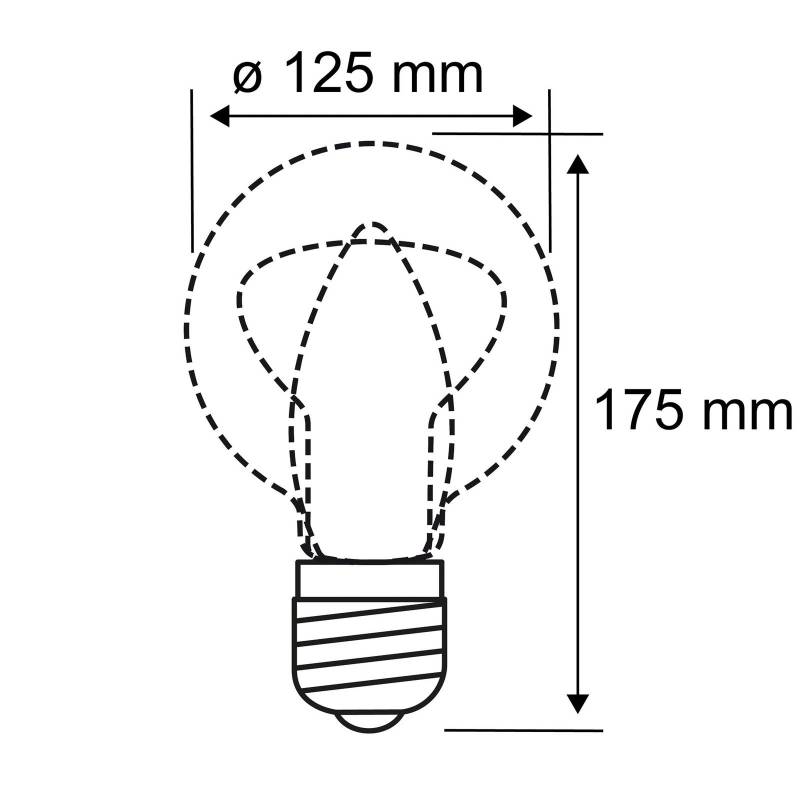Pauleen LED-Leuchtmittel Filament G125 E27 9 W klar 2.700 K von Pauleen