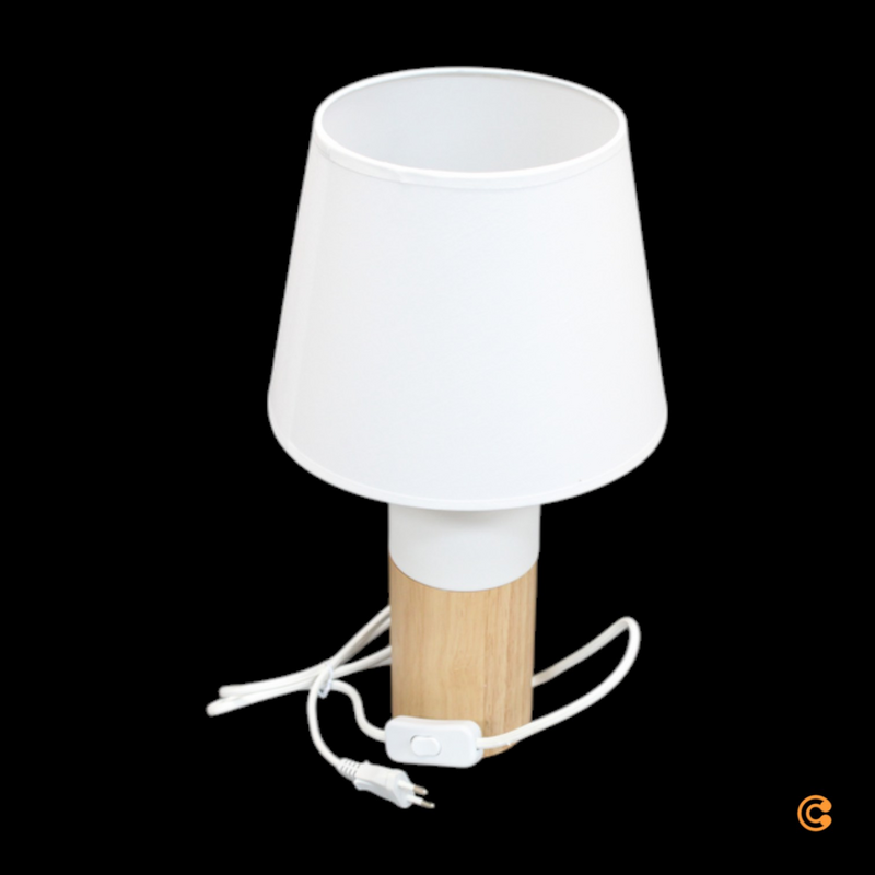 Pauleen Tischlampe Leuchte Holz Textil Woody Elegance Beleuchtung Weiß 40 Cm B-Ware Pauleen Tischlampe Leuchte Holz Textil Woody Elegance Beleuchtung Weiß 40 Cm B-Ware von Pauleen