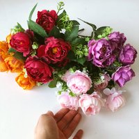 Winziger Rosenblumenstrauß, Seidenblumenstrauß, Künstliche Blumen, Kunstblumen, Blumenkrone, Einmachglasblumen, Kinderzimmerblumen, 32 cm von PaulettaCrafts
