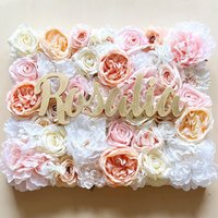 Süße Träume Wandschild, Kinderzimmer Wandkunst, Mädchen Kinderzimmer, Baby Namensschild, Blumen Wand, Blumenbuchstabe, Blumenrahmen, Blush von PaulettaStore