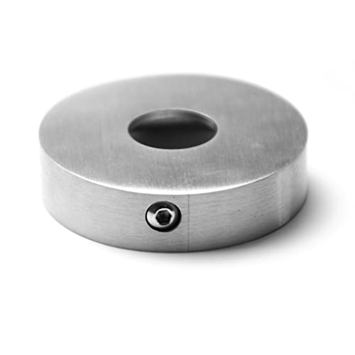 Zweiteilige Rosette V4A 45,0x10,0 mm, Bohrung12,5 mm geschliffen von Pauli Edelstahldesign