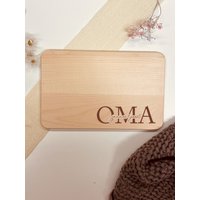 Oma Frühstücksbrettchen Birke Brettchen Stullenbrett | Frühstücksbrett Holzbrettchen Schneidebrett Personalisiert Geschenk Gravur von PauliDesignGeschenke