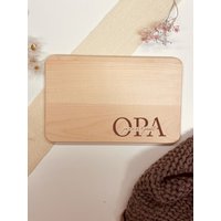 Opa Frühstücksbrettchen Birke Brettchen Stullenbrett | Frühstücksbrett Holzbrettchen Schneidebrett Personalisiert Geschenk Gravur von PauliDesignGeschenke
