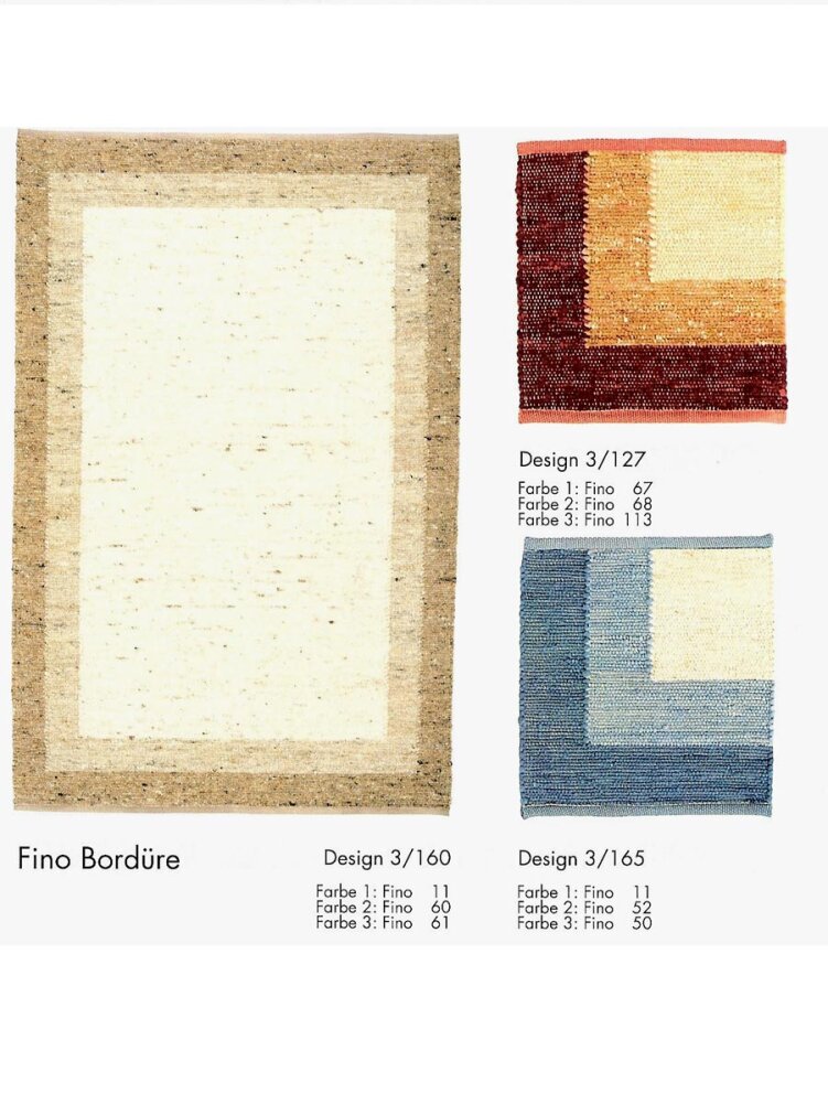 Paulig Fino Bordüre Design 3 Handwebteppich von Paulig
