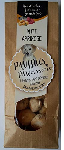 Paulines Pawtisserie Pute mit Aprikose, 100 g von Paulines Pawtisserie