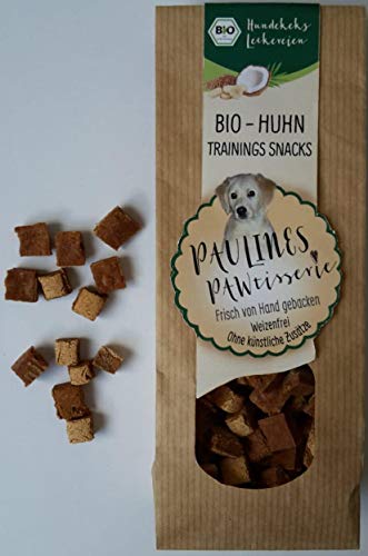Paulines Pawtisserie Trainings Snacks Huhn Bio, 200 g von Paulines Pawtisserie