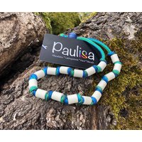 Zeckenhalsband Für Hund Mit Em-Keramik | Hundehalsband Anti-Zeckenhalsband Halsumfang 31-44 cm Farbverlauf Blau/Grün Weiße Em-Pipes Zeckenhalsband Für Hund Mit Em-Keramik | Hundehalsband Anti-Zeckenhalsband Halsumfang 31-44 cm Farbverlauf Blau/Grün Weiße Em-Pipes von PaulisaManufaktur