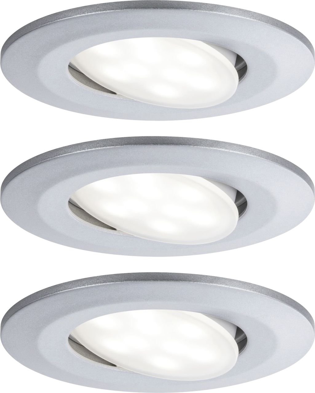 Paulmann HomeSpa 3er Set LED Einbauleuchte Calla chrom 9 cm schwenkbar von Paulmann