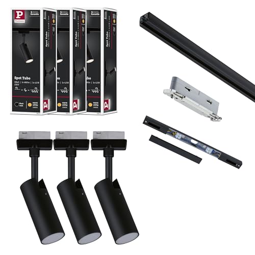 5227 Paulmann Bundle URail LED Schienenspot Tubo Schwarz Schienensystem erweiterbar von Paulmann