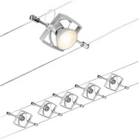 Wire Systems Set in Chrom-matt GU5,3 5-flammig eckig - grey - Paulmann von Paulmann