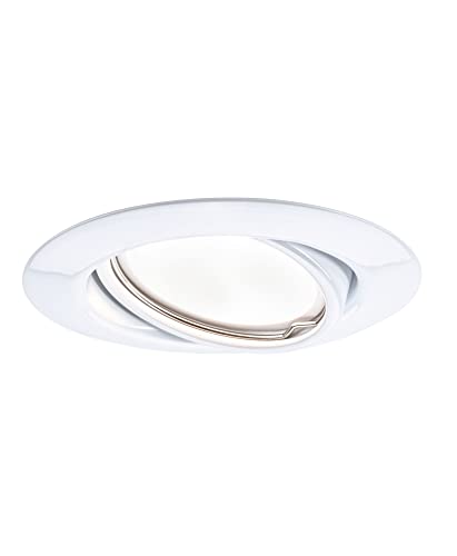 Paulmann 93411 LED Einbauleuchte Base rund schwenkbar incl 1x5W Einbaustrahler Set Weiß Spot Metall Einbaulampe 3000 K GU10 von Paulmann