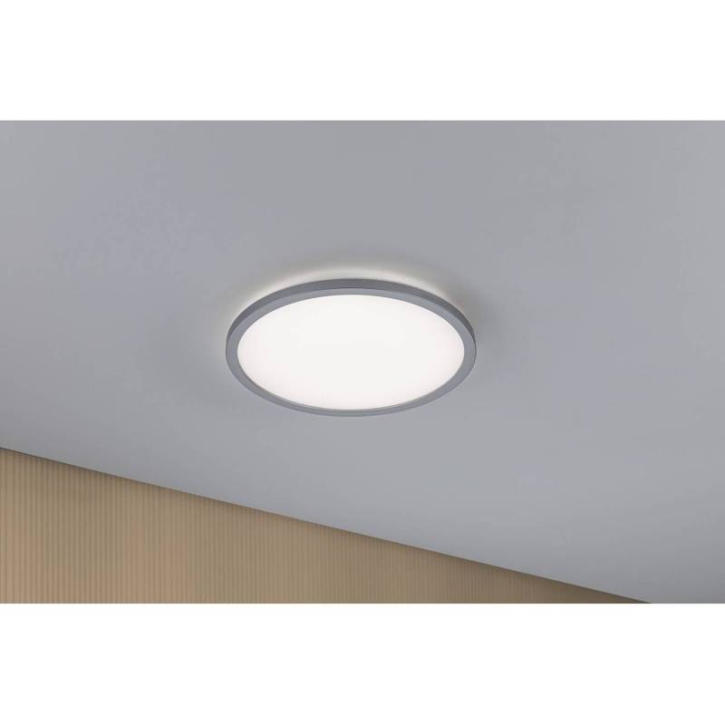 home24 LED-Deckenleuchte Atria Shine Rund Ø 29cm Grau/Chrom Polycarbonat LED LED-Platine von home24