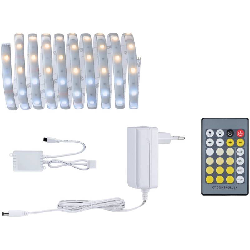 MaxLED 250 Basis-Set 3 m TunW IP44 Cover 2700-6500K 12W 230/24V 24VA Silber von Paulmann