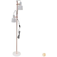 [NEUWERTIG] B-Ware Paulmann Haldar Stehlampe Leuchte Lampe Weiß Kupfer 2 Flammig E14 Metall Textil von Paulmann