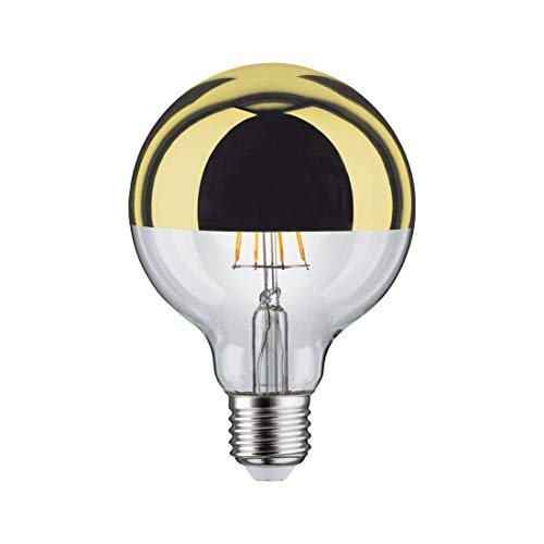 Paulmann 285.45 LED Globe Kopfspiegel Gold, Ø 95 mm, 5W, E27, Warmweiß, dimmbar von Paulmann